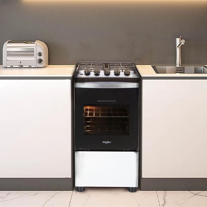 Cocina a gas Whirlpool Blanca 49 cm