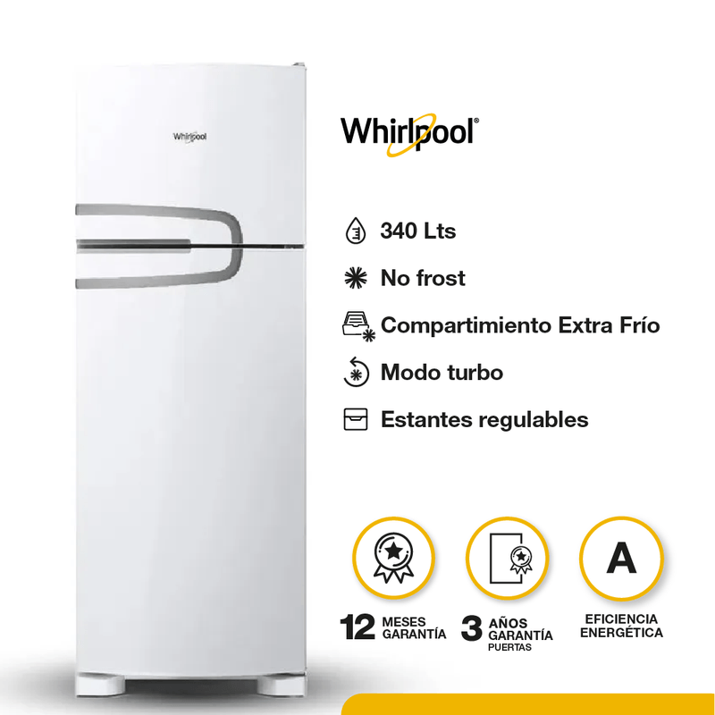 Heladera Estantes regulables Extra Frío 340Lts