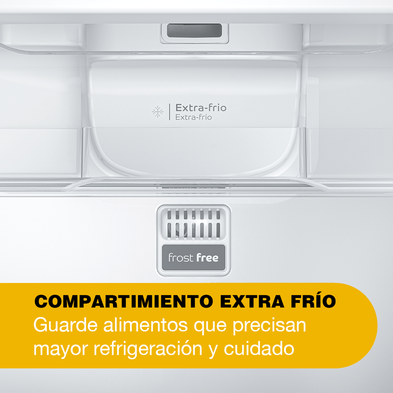 Heladera 386Lts Extra Frío Freezer espacioso Estantes regulables