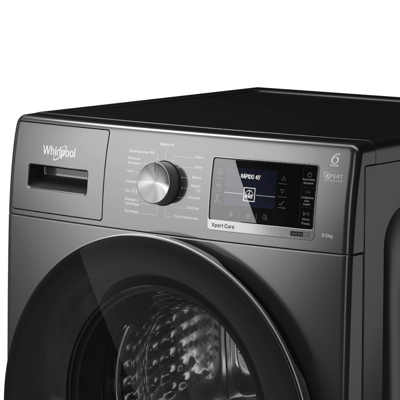 Lavarropas Carga Frontal 9.5kg 1400 rpm Vapor