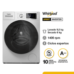 Lavasecarropas Carga Frontal 9.5/6 kg Blanco