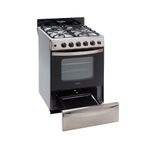 Cocina Multigas 56cm Inox Cajón parilla hierro fundido