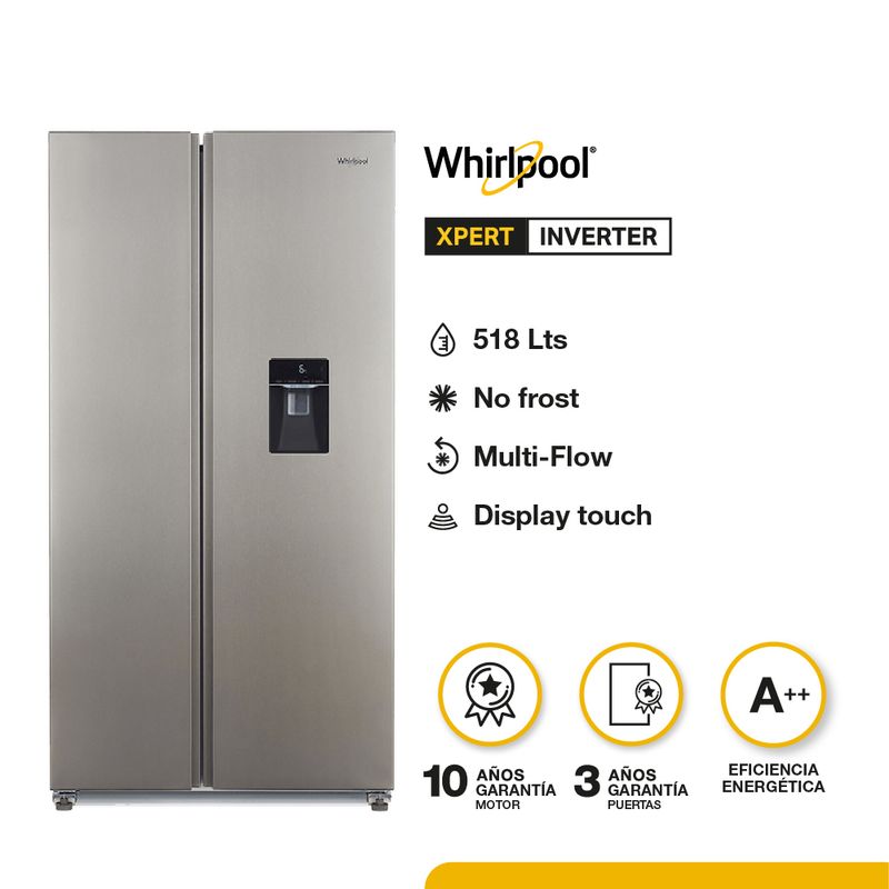 Heladera Side By Side Display touch 518lts
