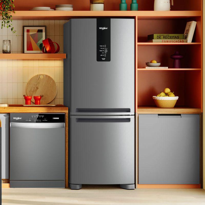 Heladera Whirlpool Compartimiento Turbo Freezer 449 Lts Platinum