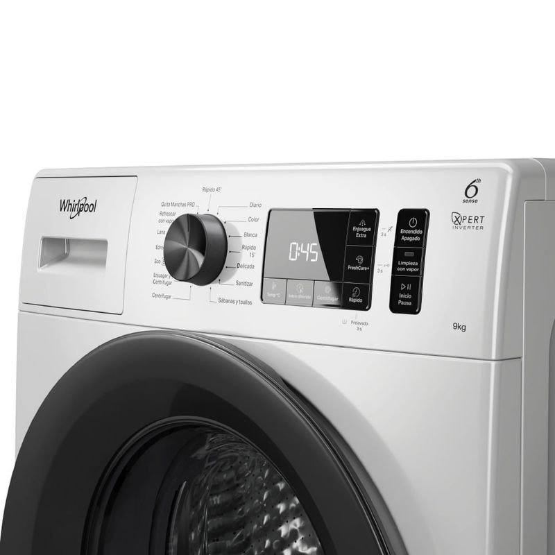 Lavarropas Carga Frontal 9kg 1400rpm Vapor